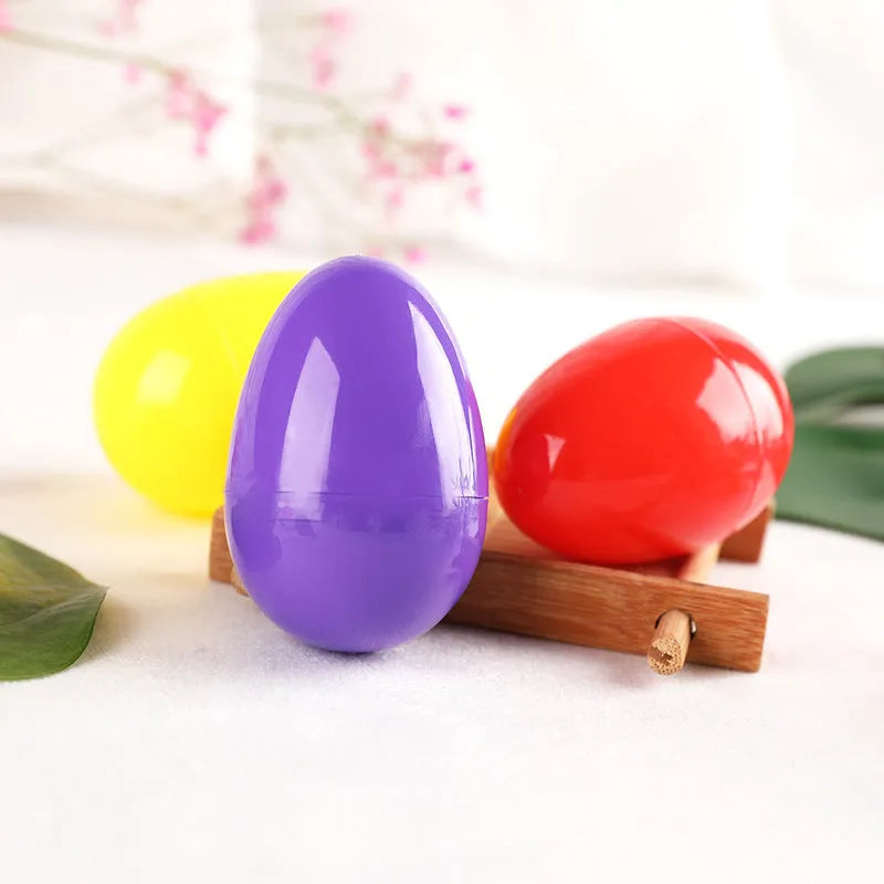 Assorted colour fillable plastic Easter eggs 4x6cm in bulk pack of 60