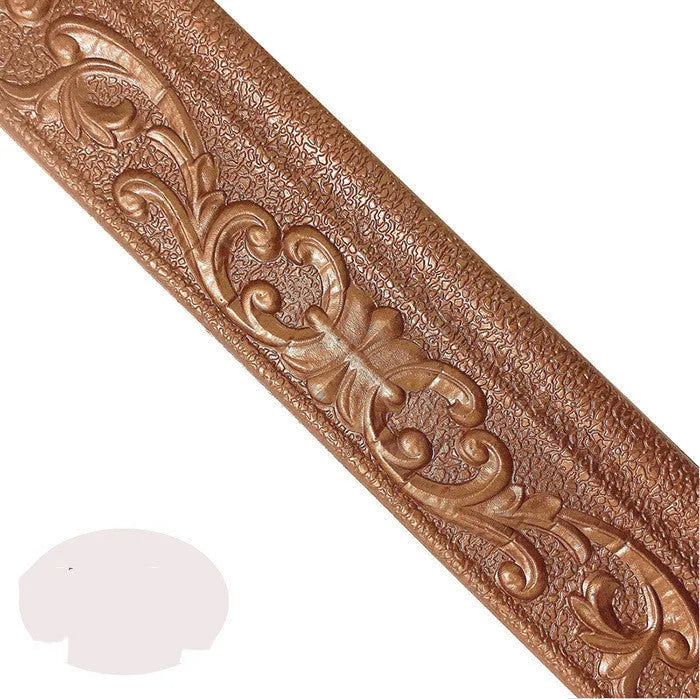 Self-adhesive waistline decorative border skirting line with grid pattern, Medium size, anti-fouling and anti-mildew, available in 5 colours