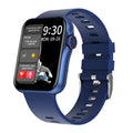 D06 smart watch with colour screen on a liquid silicone strap, showing call interface and split-screen display.