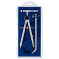 STAEDTLER steel precision car compass with extended telescopic rod on a drafting surface