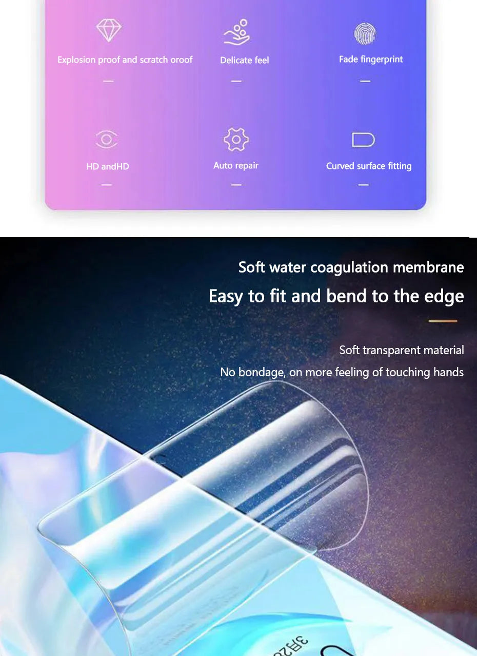 Three hydrogel screen protectors for Huawei phones including P30 Pro P20 and Honor models