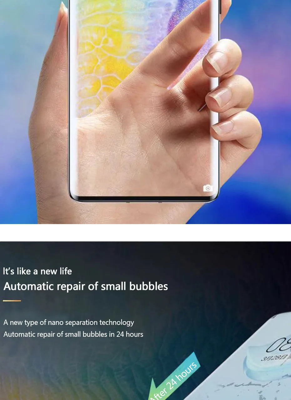 Three hydrogel screen protectors for Huawei phones including P30 Pro P20 and Honor models