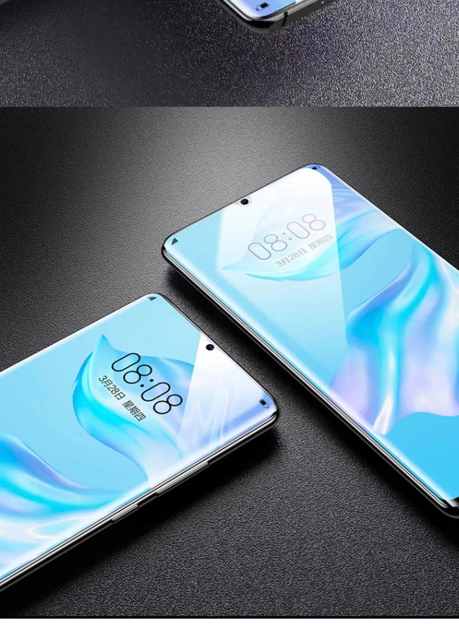 Three hydrogel screen protectors for Huawei phones including P30 Pro P20 and Honor models