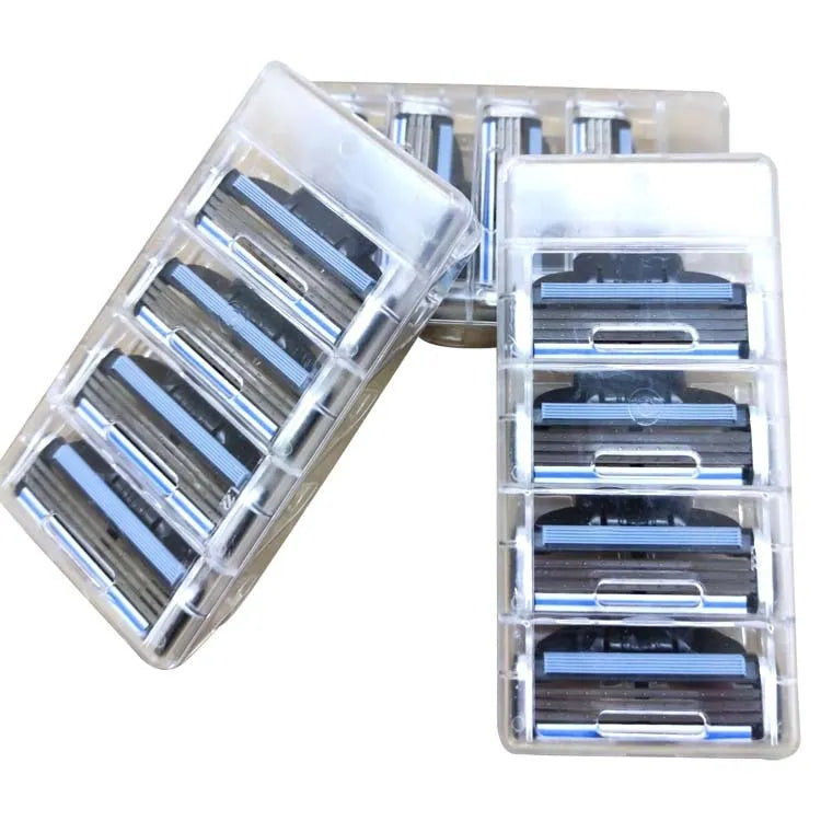 Pack of 8 blue Gillette Front Speed 3 razor blade replacement cartridges