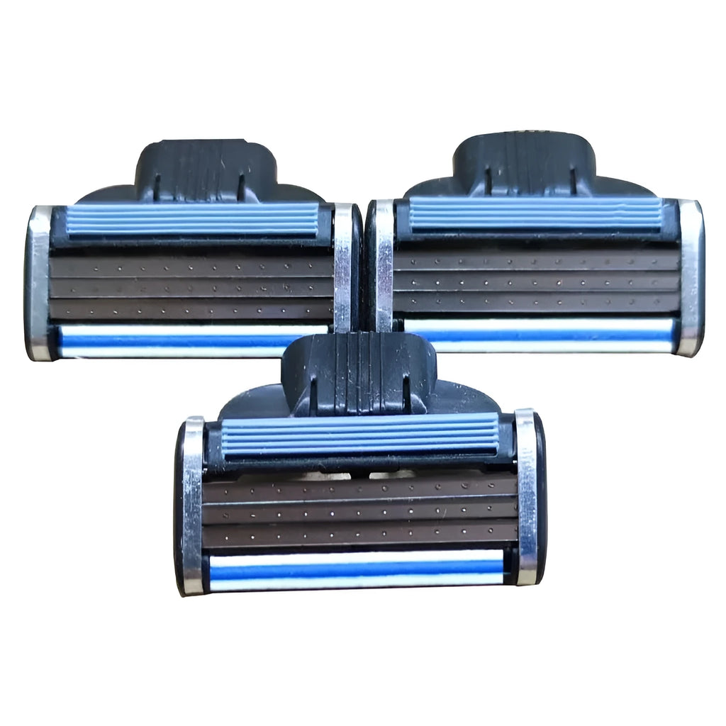 Pack of 8 blue Gillette Front Speed 3 razor blade replacement cartridges