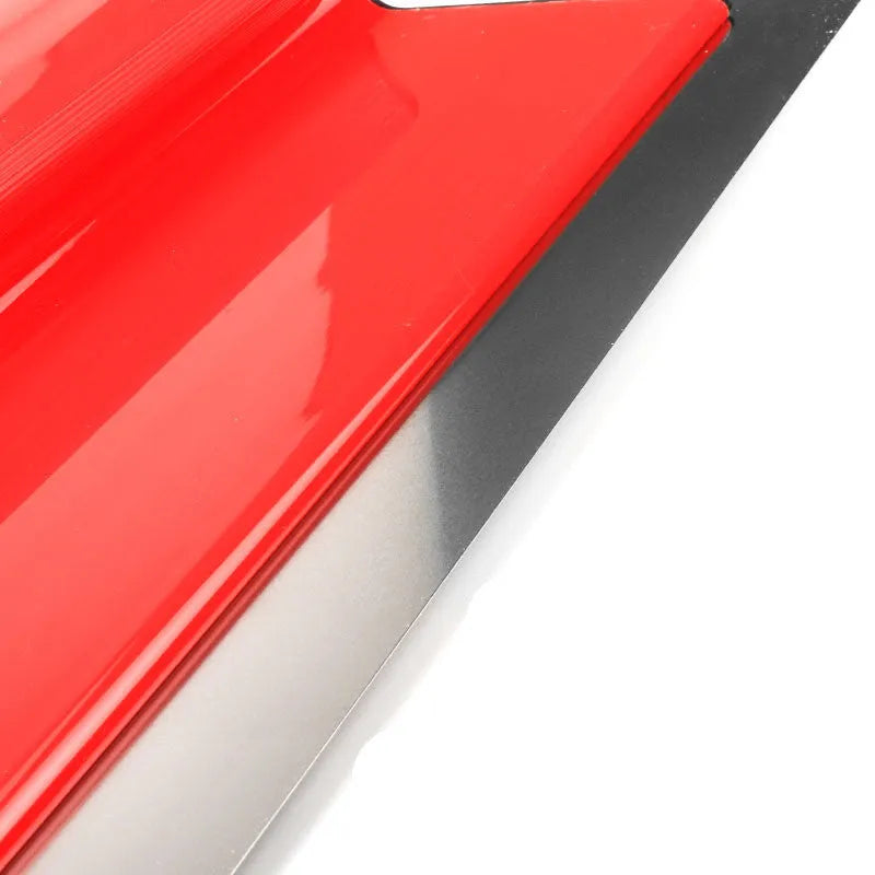 Red 40cm leveling scraper tool with stainless steel blade for wall putty and wallpaper