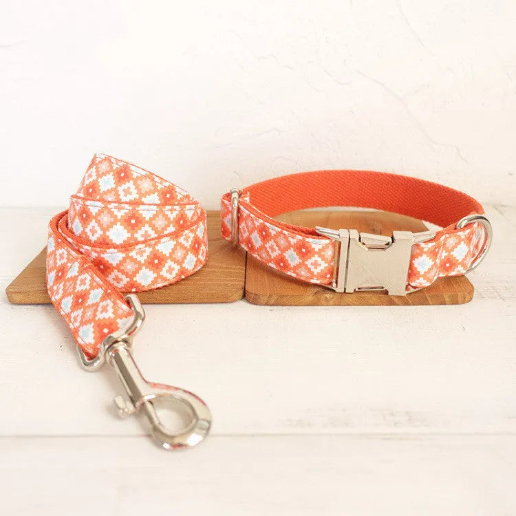 Dog pen leash set made from thickened polyester in Cookies colour with five size options