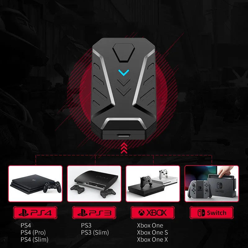 New PS4 console keyboard and mouse converter 7-in-1 wired adapter for multiple gaming consoles