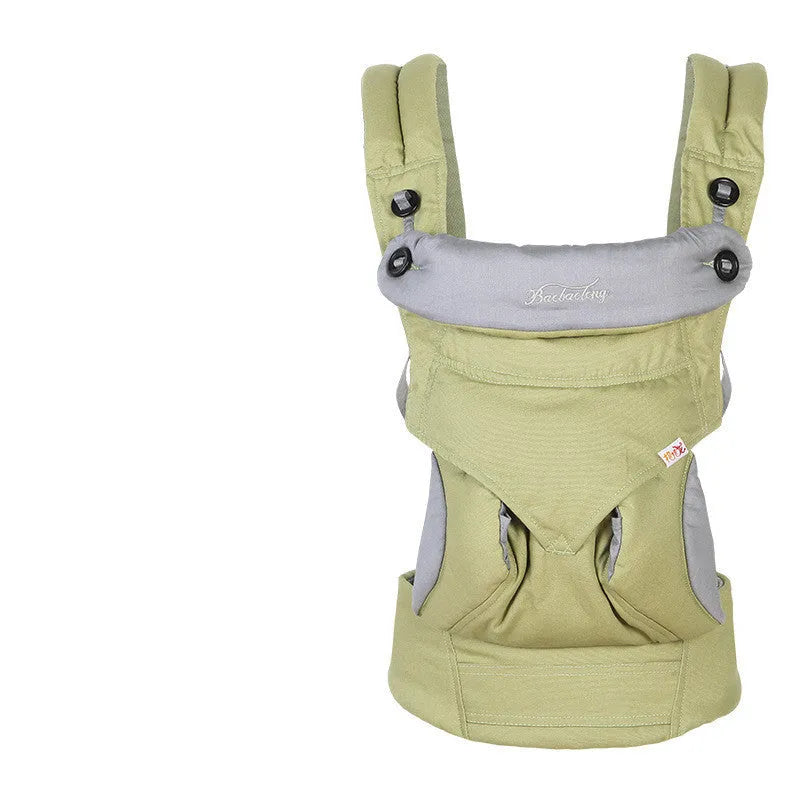 Baby front-carrying sling in azure blue colour with pure cotton surface and adjustable waist belt