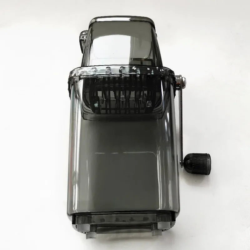 Household manual ice crusher 2L stainless steel transparent grey compact kitchen gadget