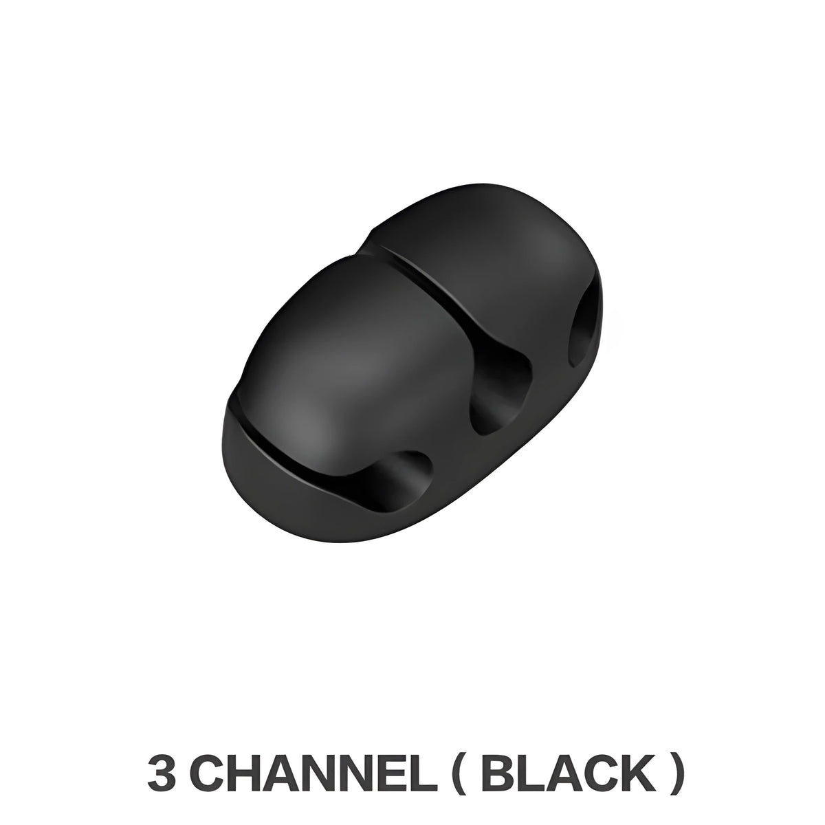 Desktop silicone cable organizer with bilateral winding clip and 7mm aperture on a desk