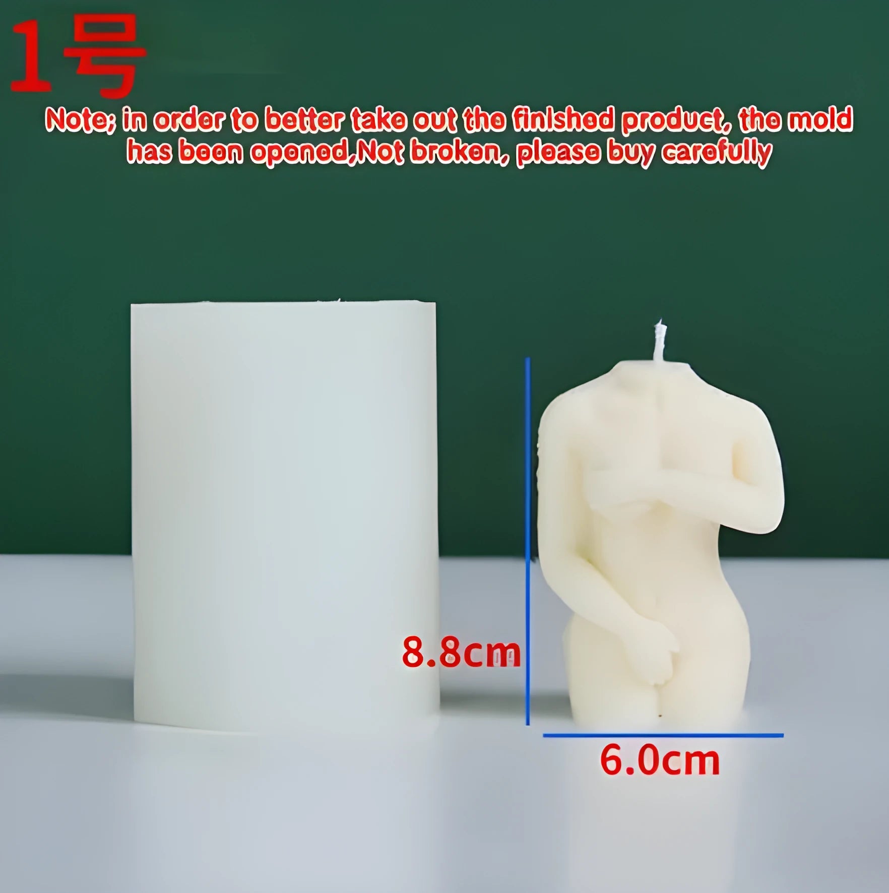 Shy Female Body silicone candle mould showing three different female body styles for candle and soap making