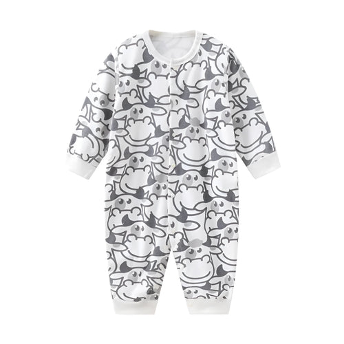 Combed cotton baby romper suit for newborns and toddlers in neutral colour options