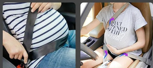 Pregnant woman car safety belt with ABS buckle in black co-pilot anti-stroke cover