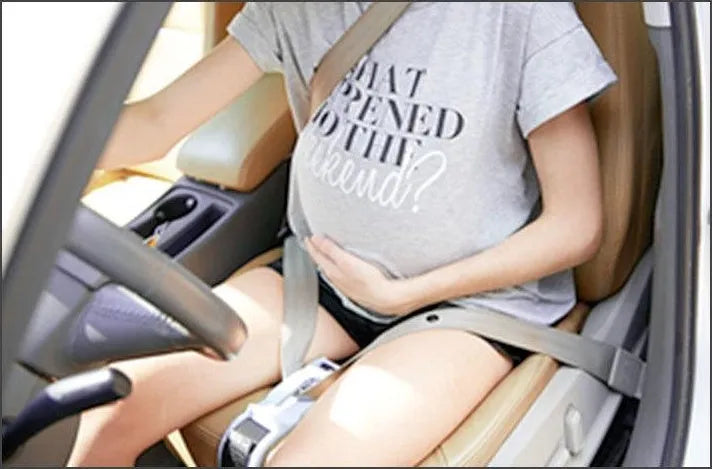 Pregnant woman car safety belt with ABS buckle in black co-pilot anti-stroke cover