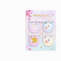 Set of four cherry blossom themed magnetic bookmarks on stone paper with magnetic strips