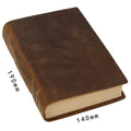 Handmade cowhide leather notebook with 200 pages of 120gsm Daolin paper in brown