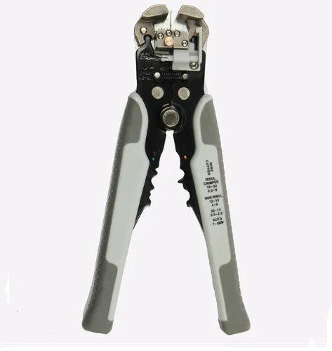 Yellow automatic wire stripper crimper cutter tool for electrical cables 4-22 AWG