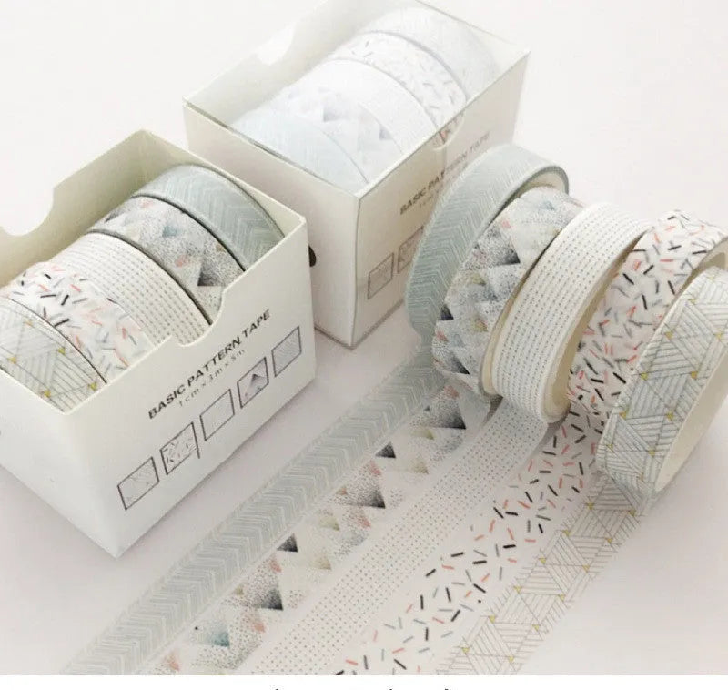 Set of colour gift boxes with Salt Pocket stickers and a sheet of cane paper for crafting.