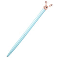 Rotating metal ballpoint pen with Korean rabbit design, bullet 1.0 tip, available in multiple refill colours