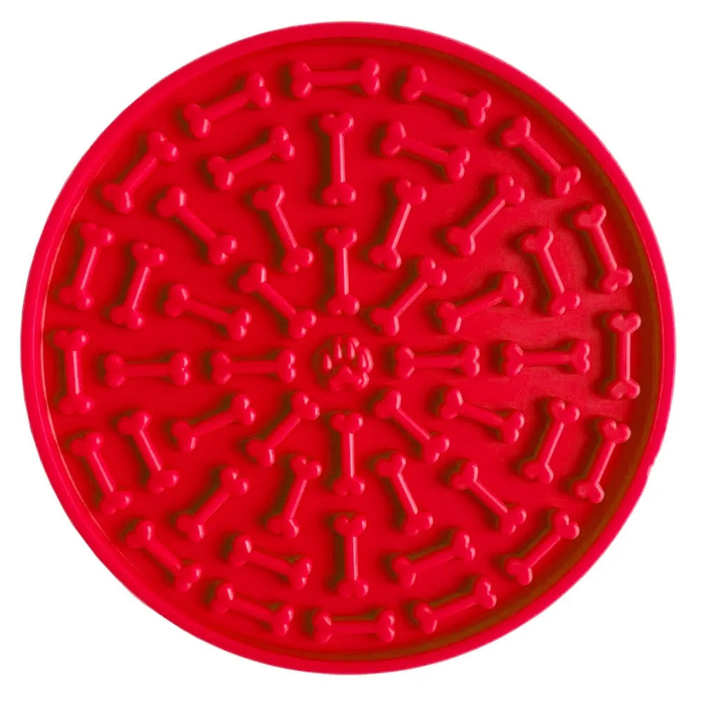 Pet Supplies Silicone Suction Cup Licking Mat for Dogs Slow Food Feeding Lick Pad with Suction Base for Mess-Free Use Square Lattice Design in Blue or Orange 16cm or 21cm Size Options