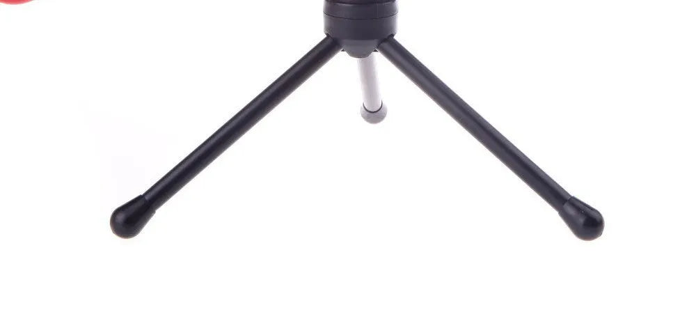 Black wired PC microphone with a clip-on holder, shown with its 1.85m cable.