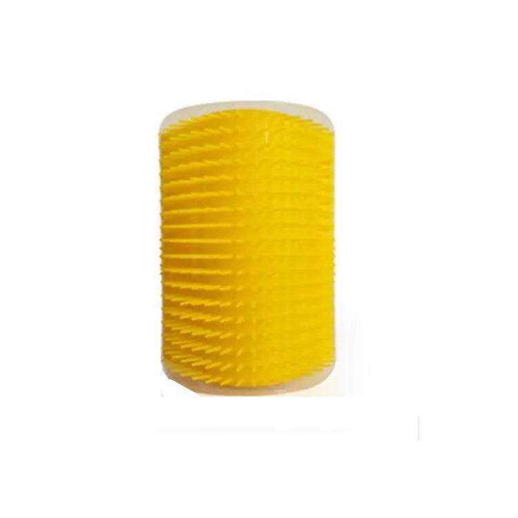 Cat wall corner friction massage comb brush with catnip in multiple colours, 12.8 cm long