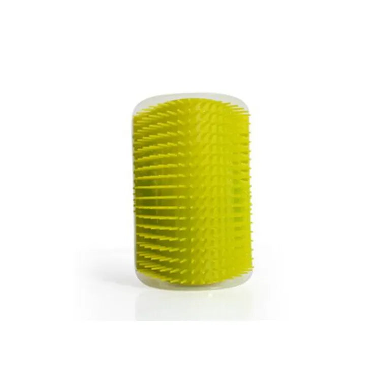 Cat wall corner friction massage comb brush with catnip in multiple colours, 12.8 cm long