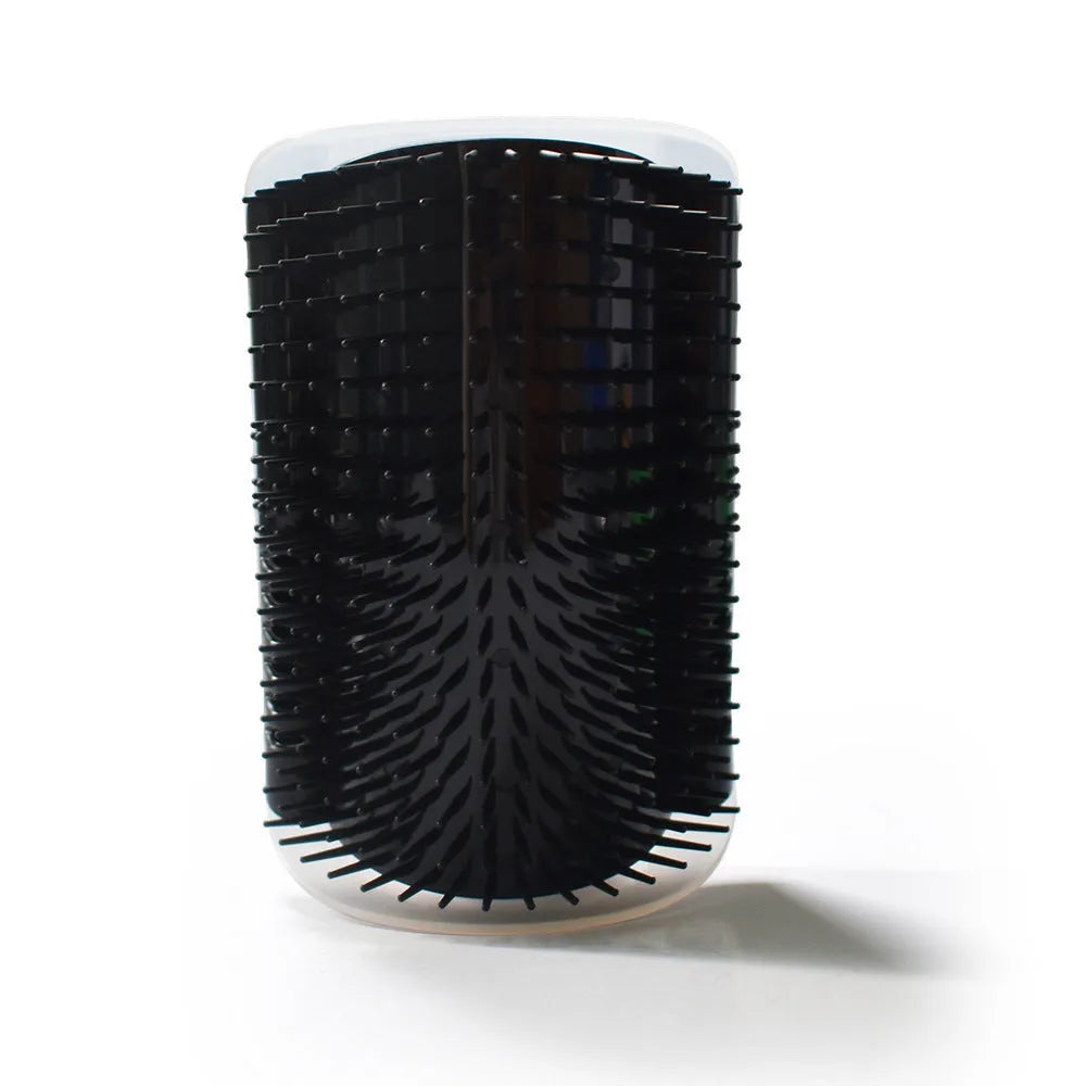 Cat wall corner friction massage comb brush with catnip in multiple colours, 12.8 cm long