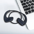 Black and red Bluetooth swimming headset with head-mounted design for pool and running use