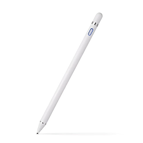 Universal capacitive stylus pen with metal cap compatible with Apple iPad and Android tablets in black