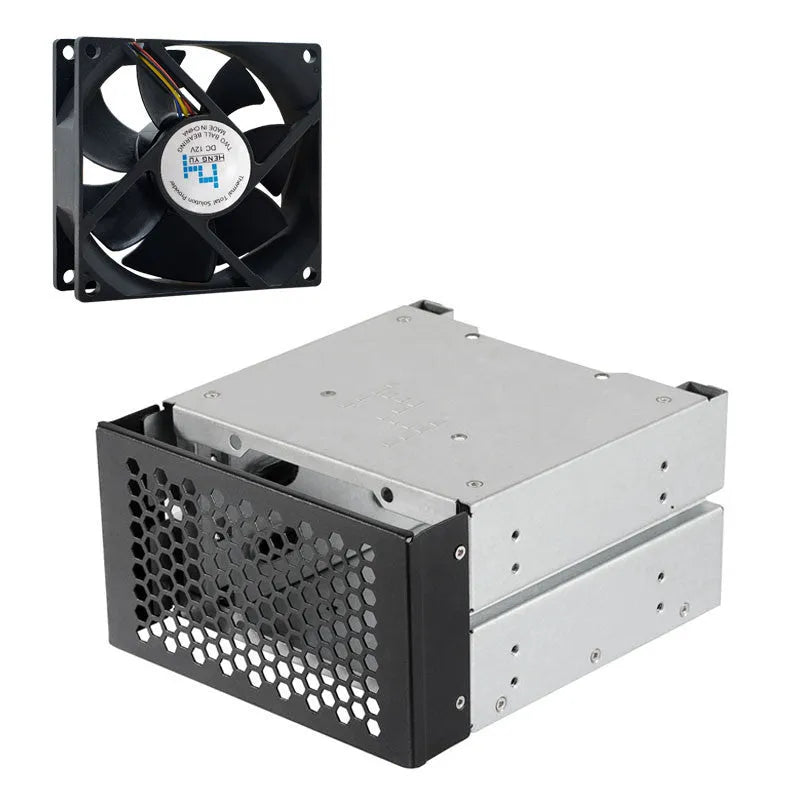 Transparent hard drive cage for converting 5.25 inch bay to 3.5 inch HDD mounting