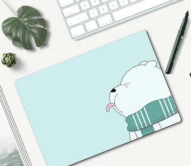 Cartoon mouse pad with rubber base measuring 260x210mm showing character design