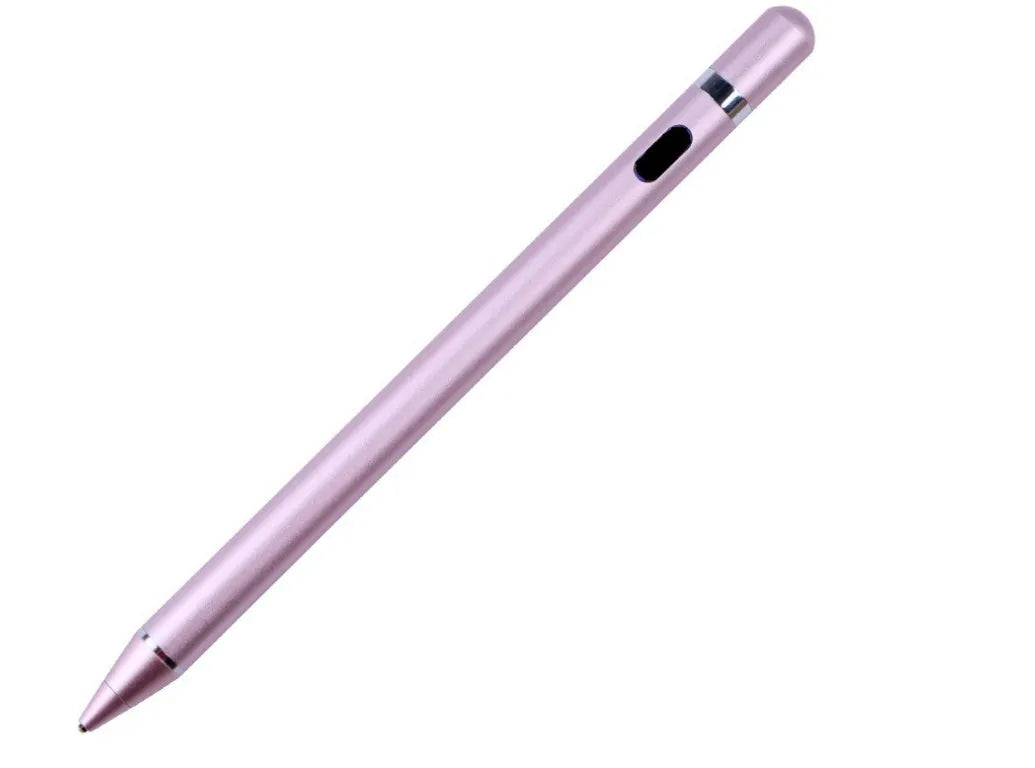 Universal capacitive stylus pen with metal cap compatible with Apple iPad and Android tablets in black