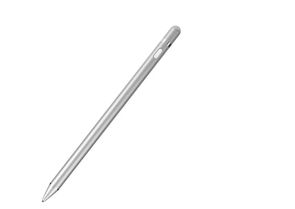 Universal capacitive stylus pen with metal cap compatible with Apple iPad and Android tablets in black