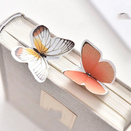 Butterfly design paper bookmark measuring 13.5 by 5.5 centimetres