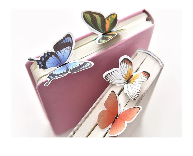 Butterfly design paper bookmark measuring 13.5 by 5.5 centimetres