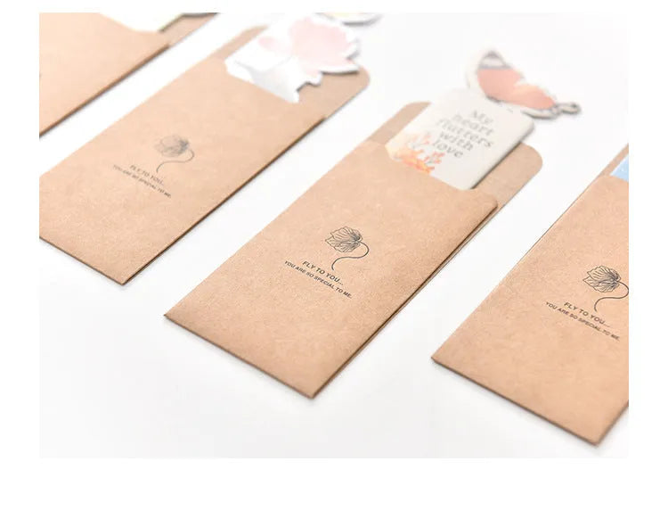 Butterfly design paper bookmark measuring 13.5 by 5.5 centimetres