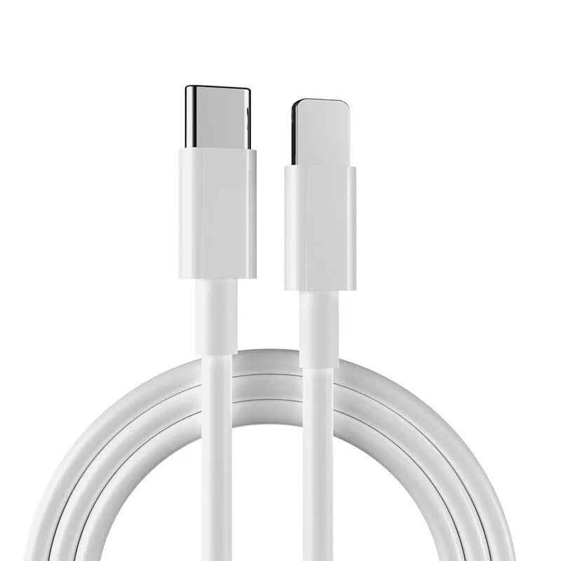 White USB-C 20W fast charger with 1 metre cable for Apple iPhone and iPad