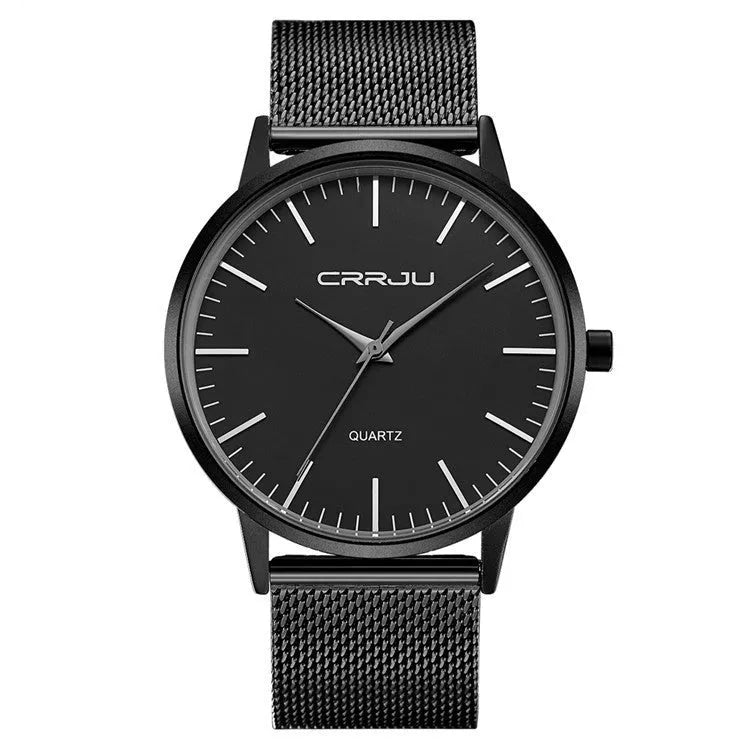Casual quartz watch with alloy case and 30M water resistance in multiple colour combinations