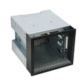Transparent hard drive cage for converting 5.25 inch bay to 3.5 inch HDD mounting