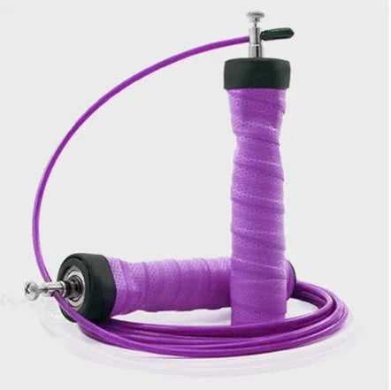 PROCIRCLE sweat-absorbent foam skipping rope with bearing skipping, black handles