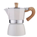 Italian style aluminium mocha coffee pot set with long handle in black, blue, red and white colours 150ml and 300ml