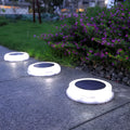 8 LED solar outdoor lawn lamp with IP67 waterproof rating and 1800mAh battery for garden path lighting
