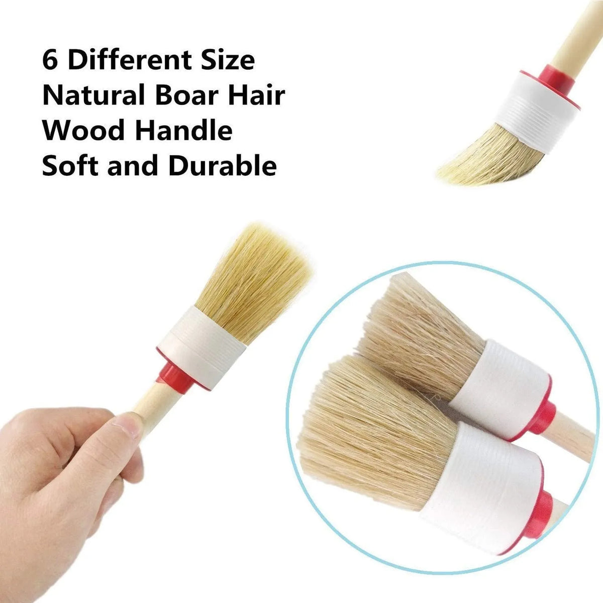 14-piece tire brush and car sponge brush set with wooden handles, PP bristles, and steel brushes on a surface