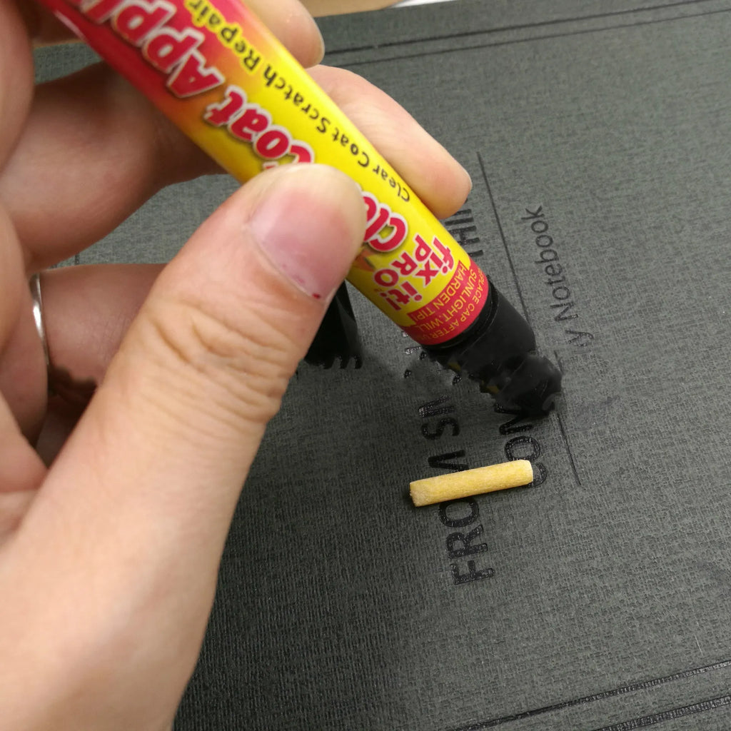 Transoceanic car paint pen aluminium tube scratch repair filler on a car surface