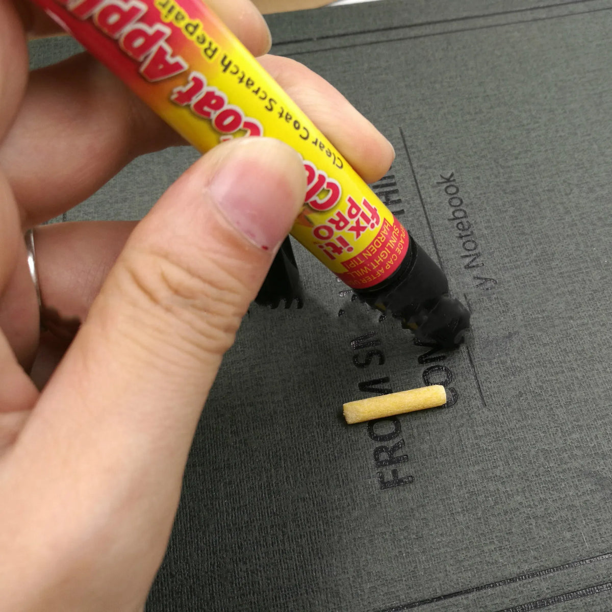 Transoceanic car paint pen aluminium tube scratch repair filler on a car surface