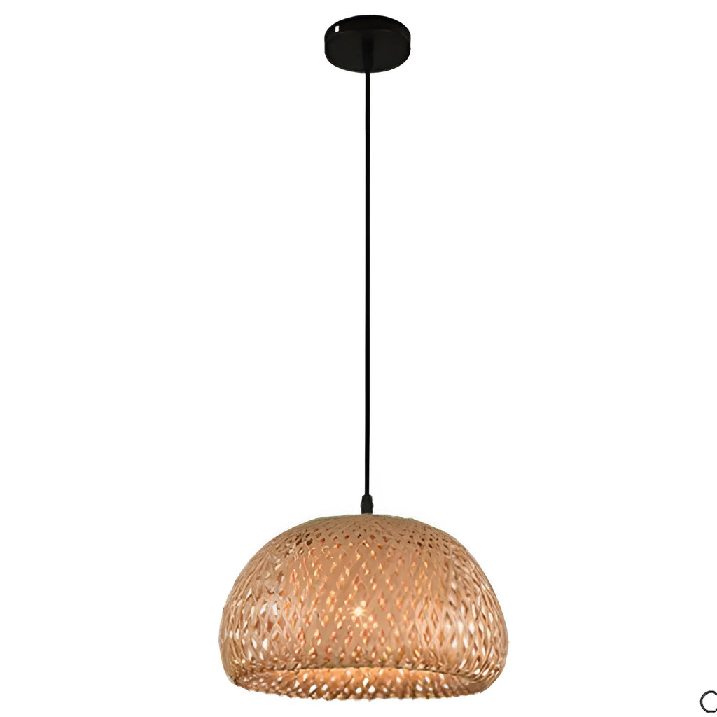 American Garden bamboo woven rattan chandelier 600mm rural style Southeast Asia lamp