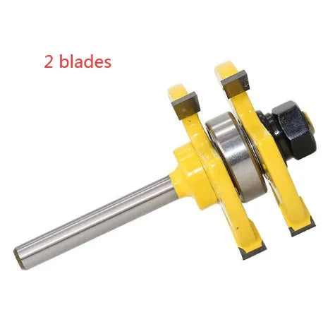 Two piece jointing tool set for woodworking with 6.35mm tooth width and 12.7mm depth router bits