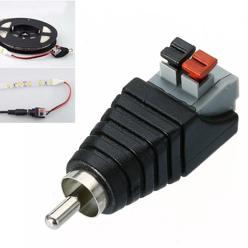 Mayitr 1pc speaker RCA connector press-fit male plug with plastic shell for audio cable